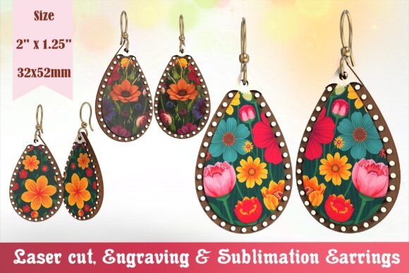 Boho Drop Earrings Laser SVG PNG Review
