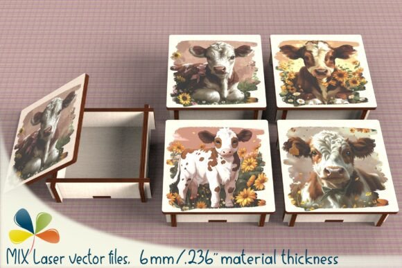 Cow Box SVG 4 PNG for Sublimation Review