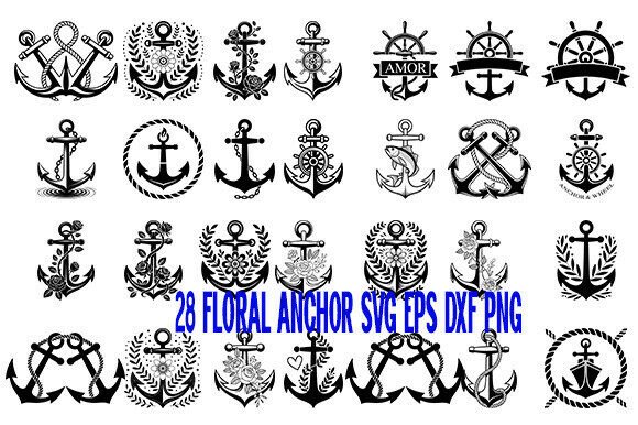 FLORAL ANCHOR Bundle SVG, Anchor Bundle Review