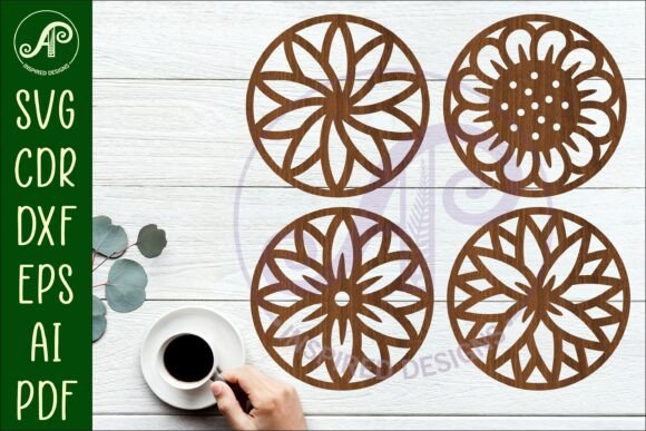 Floral Coasters, Laser Cut out Flower D3 Review