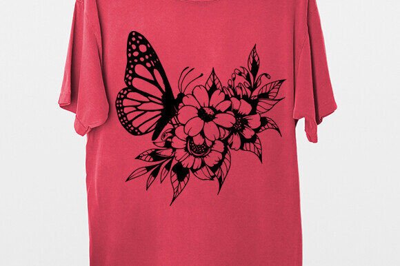 Floral Flying Butterfly Vector Svg Review
