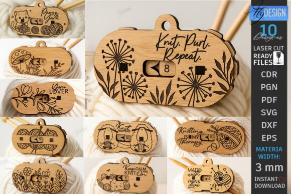 Knitting Row Counter Laser Cut Bundle Review