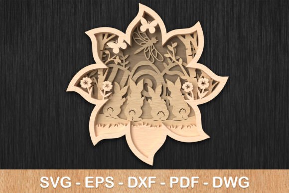 Layered Floral Easter Bunny Scene SVG Review