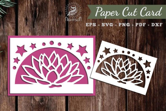 Lotus Papercut Card SVG Review for Real Embroidery
