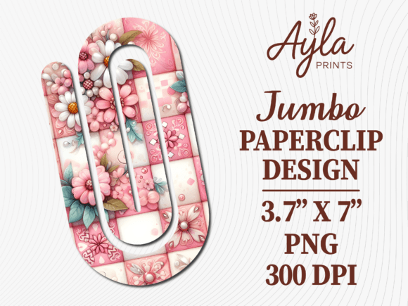 Pink Floral Daisy Quilt Jumbo Paperclip Review